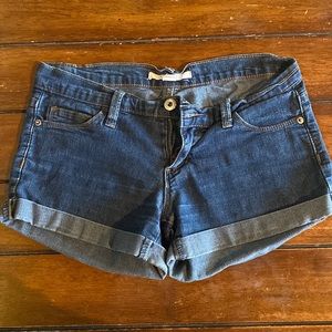 Cuffed Denim Short Shorts
